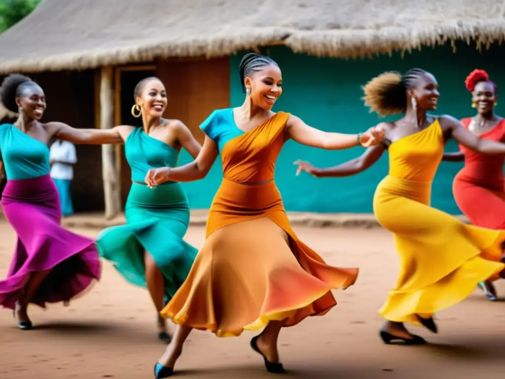 Grupo de bailarines de salsa en África con influencias internacionales de la salsa