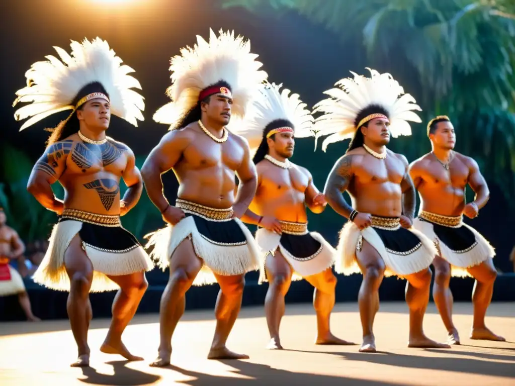 Grupo de bailarines tonganos realiza el poderoso haka en el Festival Heilala, exudando preservación cultural danza tongana