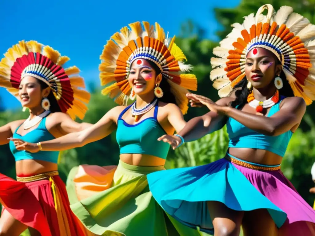 Grupo de bailarines tradicionales danzando con pasión y precisión en un entorno natural