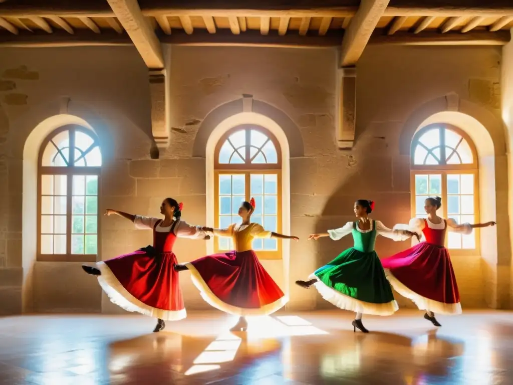 Un grupo de bailarines tradicionales Provenzales realiza el animado Rigaudon en trajes vibrantes