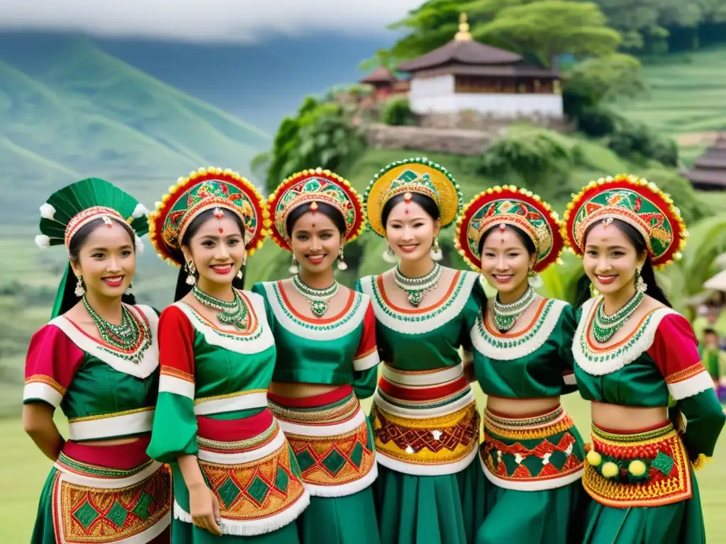 Grupo de bailarines en trajes tradicionales, expresando orgullo cultural