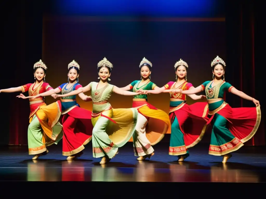 Grupo diverso realiza danza asiática en vivo, fusionando culturas