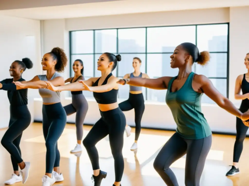 Grupo de empleados participando en taller de danza para implementar danza en cultura organizacional