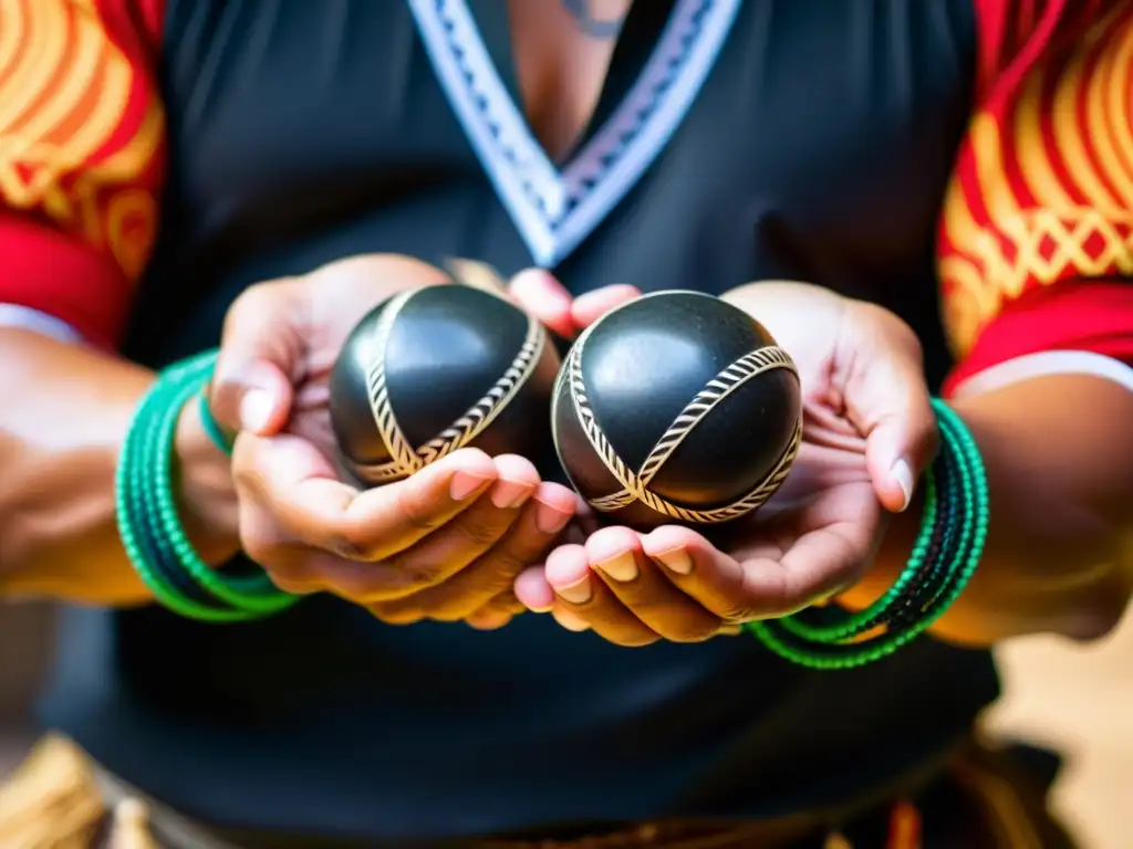 Las hábiles manos del bailarín maorí manipulan los poi con destreza, capturando la energía de las danzas maoríes tradicionales