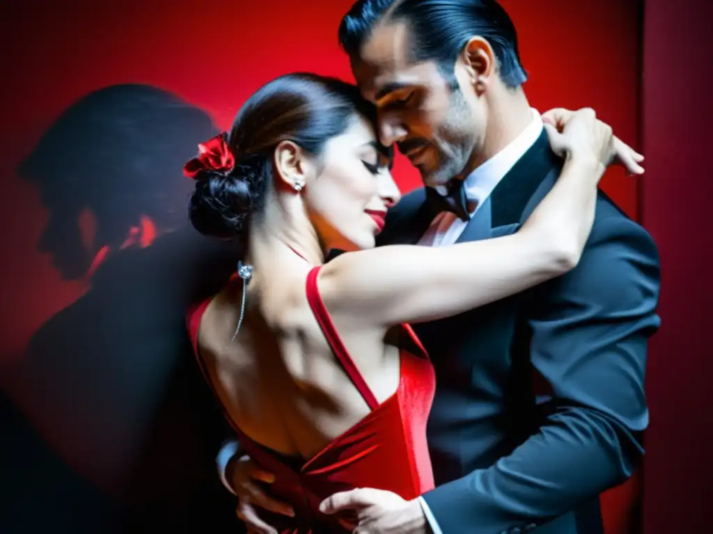 Imagen de pareja de bailarines de tango en Buenos Aires, expresando el significado cultural y la sensualidad de este baile icónico