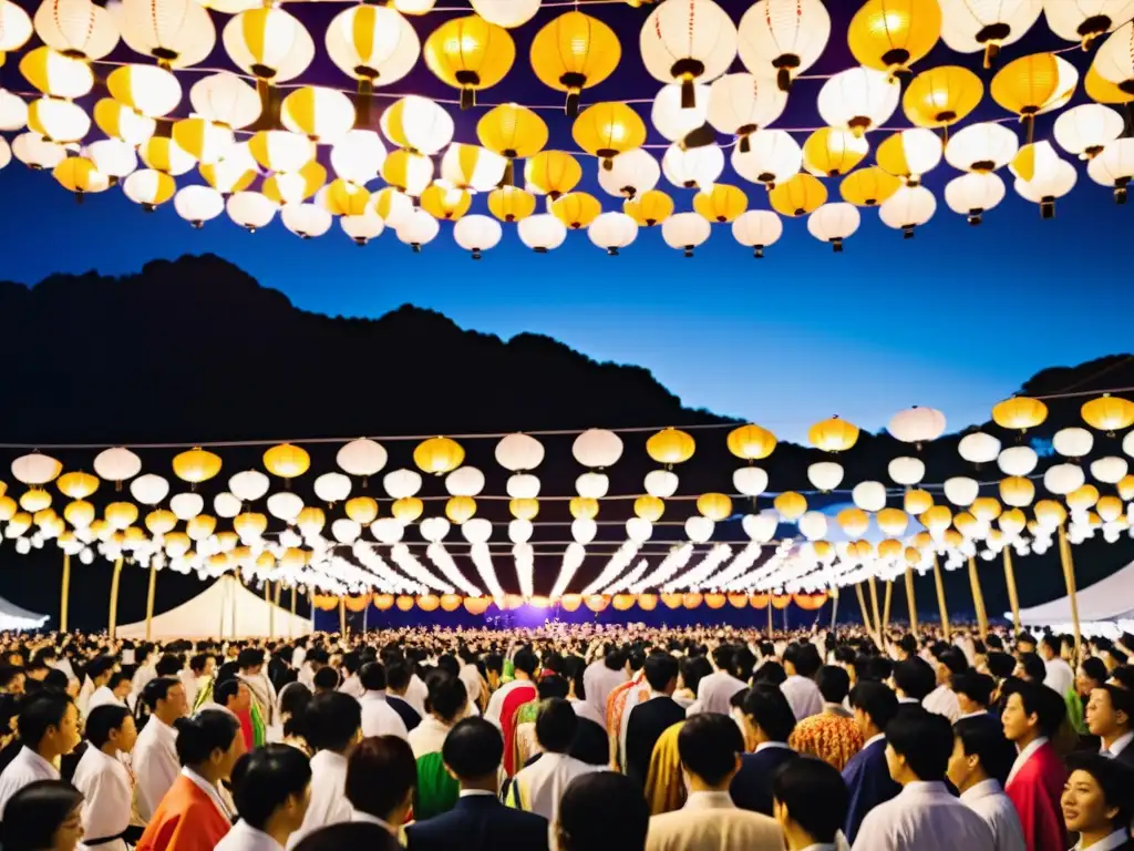 Imagen vibrante del Festival Awa Odori Tokushima, con danzas y trajes tradicionales, capturando su significado cultural y energía festiva