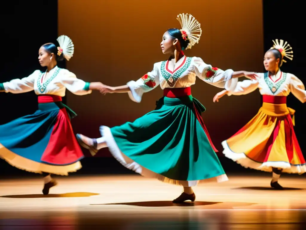 Una impactante imagen de una actuación de baile tradicional en un entorno cultural, destacando la importancia de los ácidos grasos omega3 en la memoria coreográfica y la preservación de tradiciones culturales