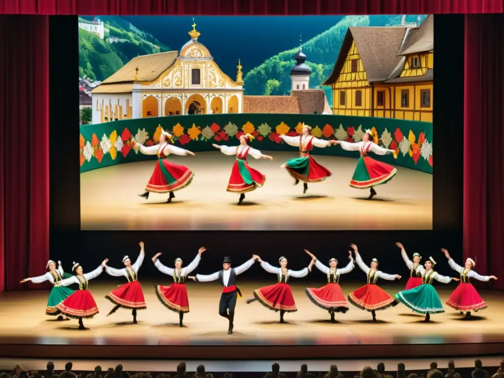 Una impresionante representación de danzas tradicionales en el Festival de Salzburgo, capturada en deslumbrante resolución 8k