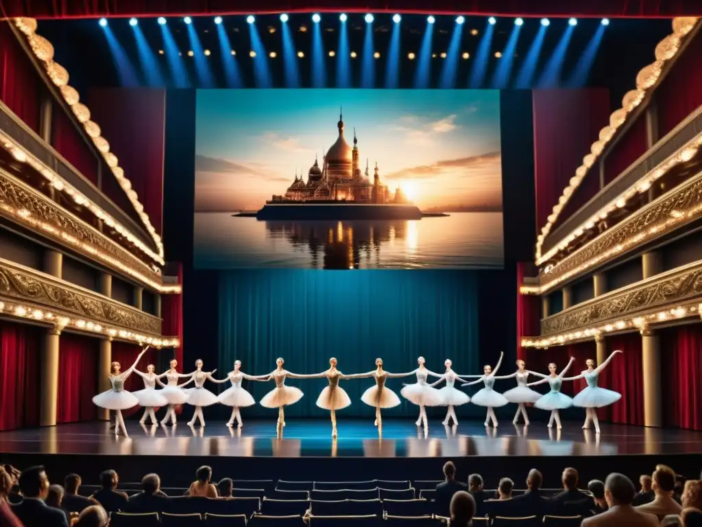 Increíble influencia cultural del ballet mundial: deslumbrante actuación con bailarines elegantes en un escenario grandioso