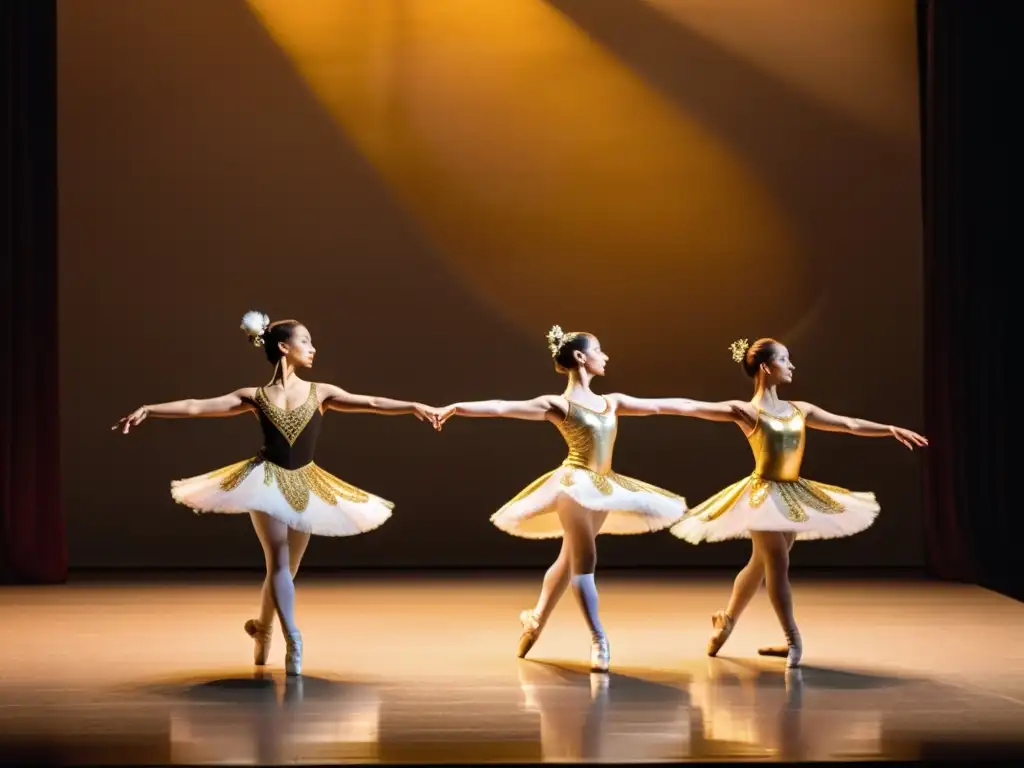 Integración de danzas tradicionales modernas: Grupo de bailarines fusionan ballet clásico y danza folclórica en un emotivo espectáculo de luz dorada