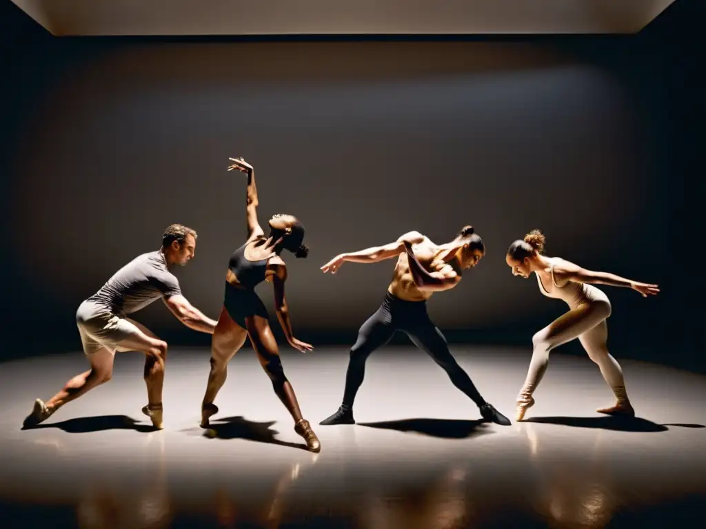 Intensa danza contemporánea rompe con la rigidez del ballet clásico, capturando emoción y libertad en un estudio