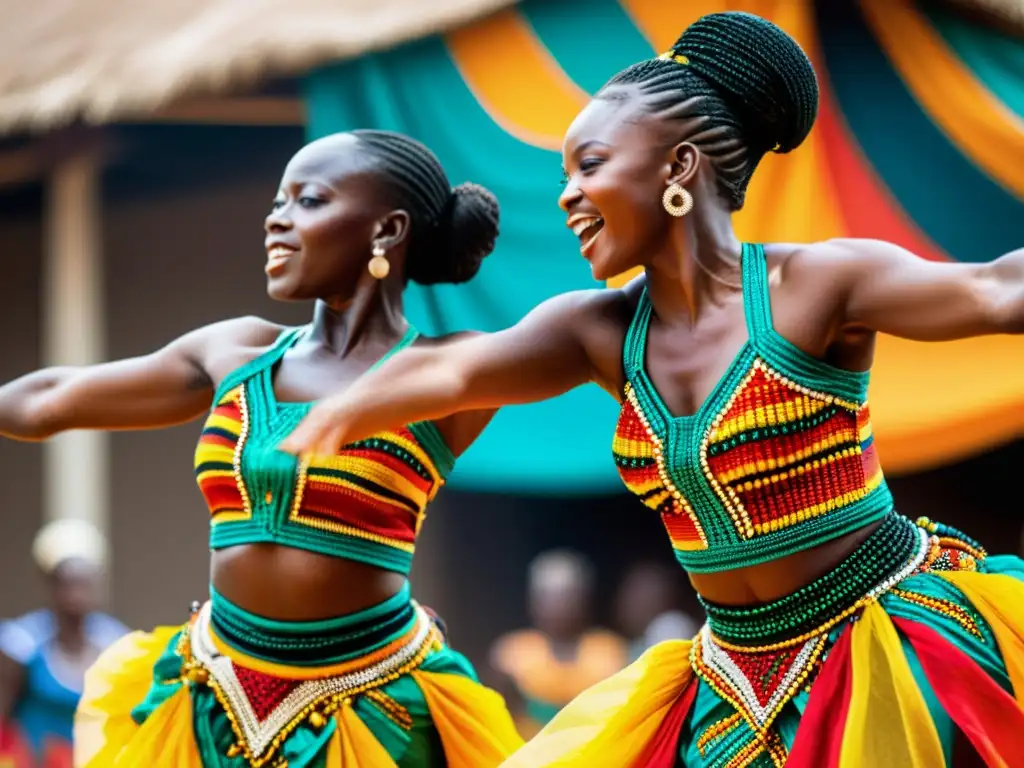 El intenso baile de la danza del exilio diáspora africana cobra vida con movimientos expresivos, colores vibrantes y detalles culturales