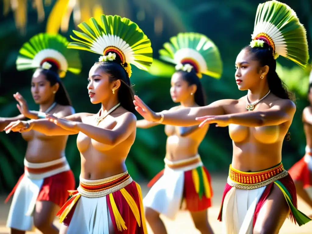 Jóvenes bailarines del Pacífico danzan con gracia y precisión, expresando la rica herencia cultural de la danza oceánica