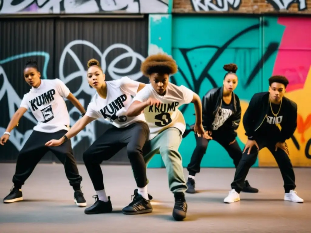 Jóvenes bailarines de krump expresan la intensidad del significado cultural del krumping en la juventud urbana