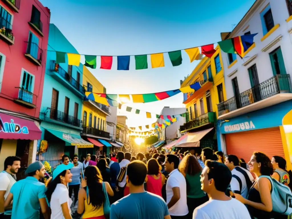 Jóvenes bailando cumbia villera en una calle de Buenos Aires