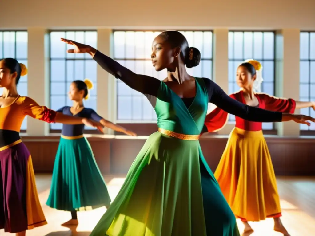 Un maestro de danza tradicional, rodeado de estudiantes, imparte clases magistrales de danzas tradicionales en línea