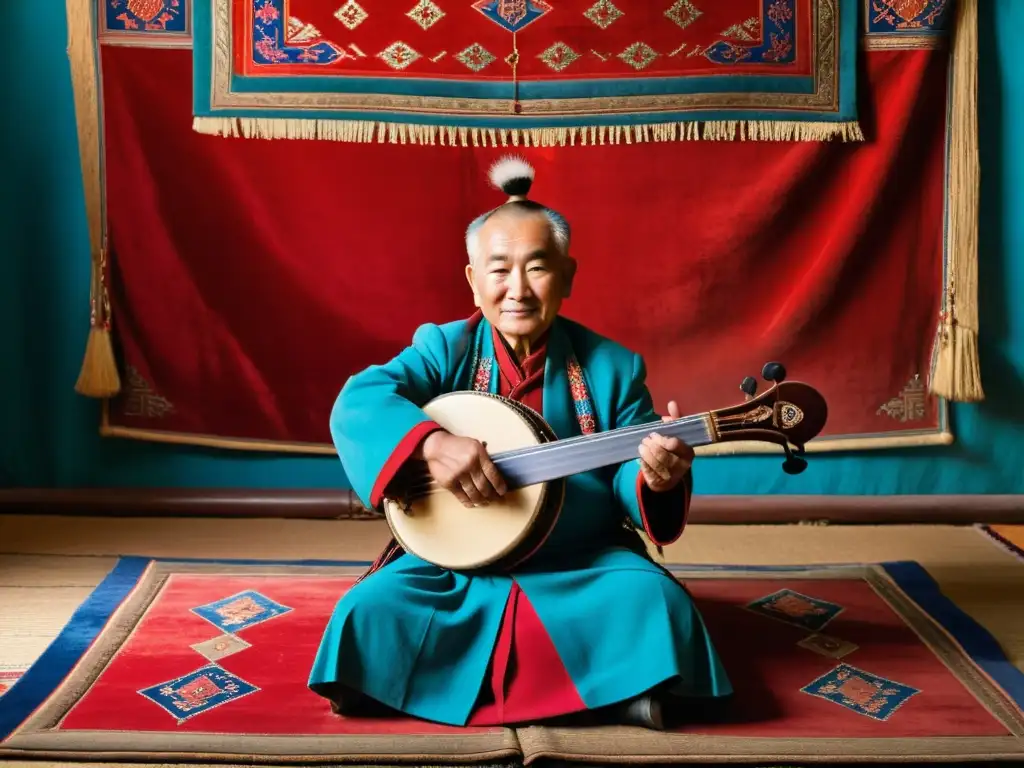 Maestro de Morin Khuur Mongol comparte su sabiduría mientras suena la danza tradicional