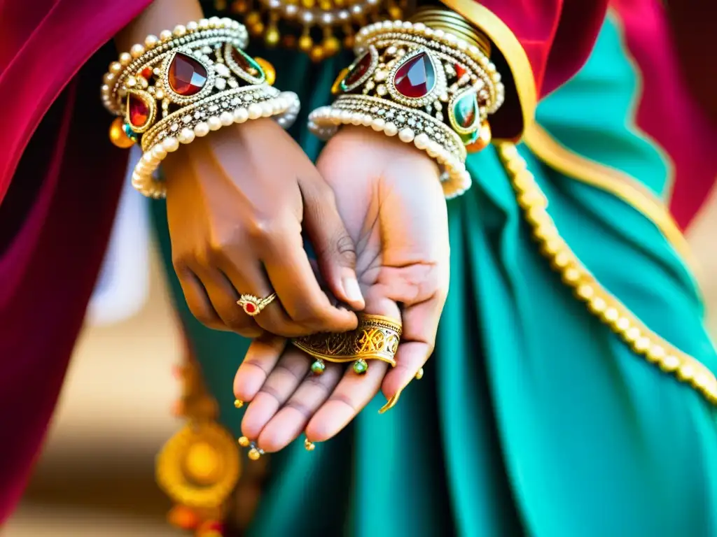 Las manos del bailarín dan vida a la joyería ornamental inspirada en la danza, fusionando belleza y tradición