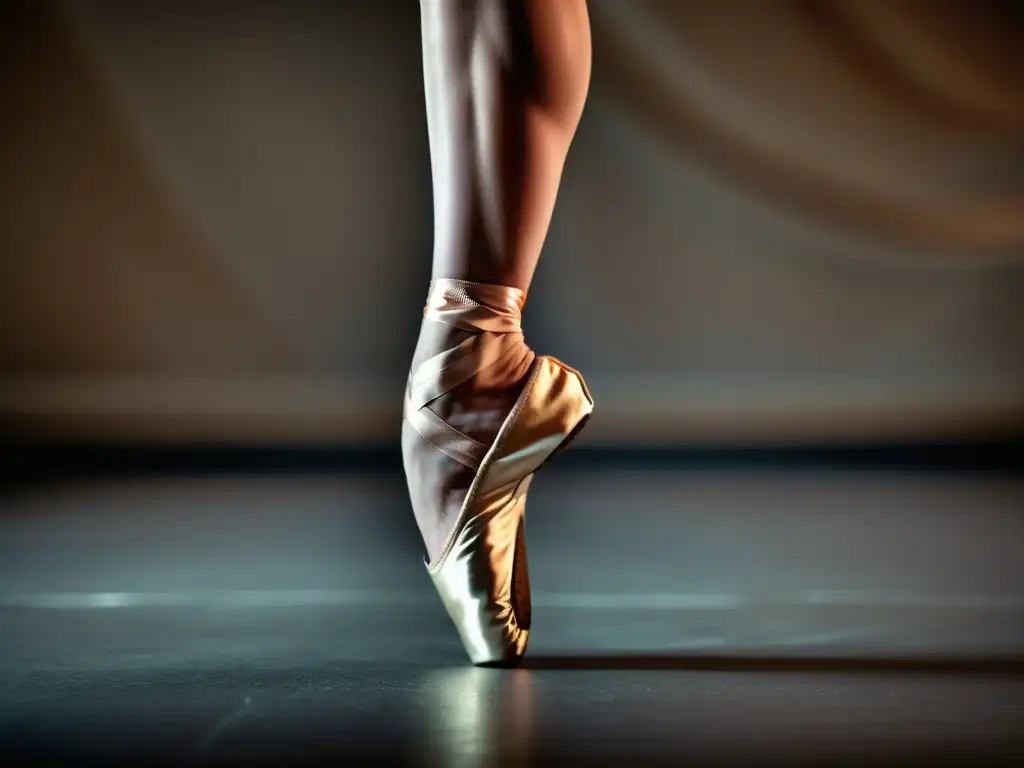 Los pies de una bailarina profesional muestran la belleza y el esfuerzo del ballet