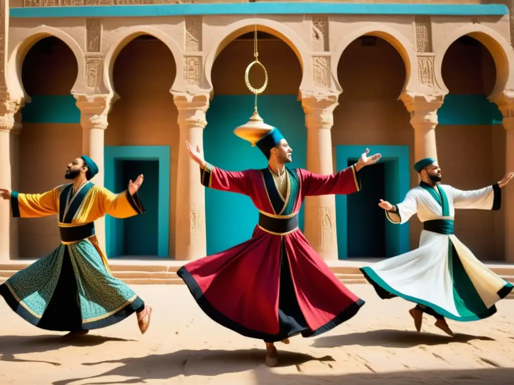 Sufis danzando en Egipto, expresando un profundo significado cultural a través de movimientos