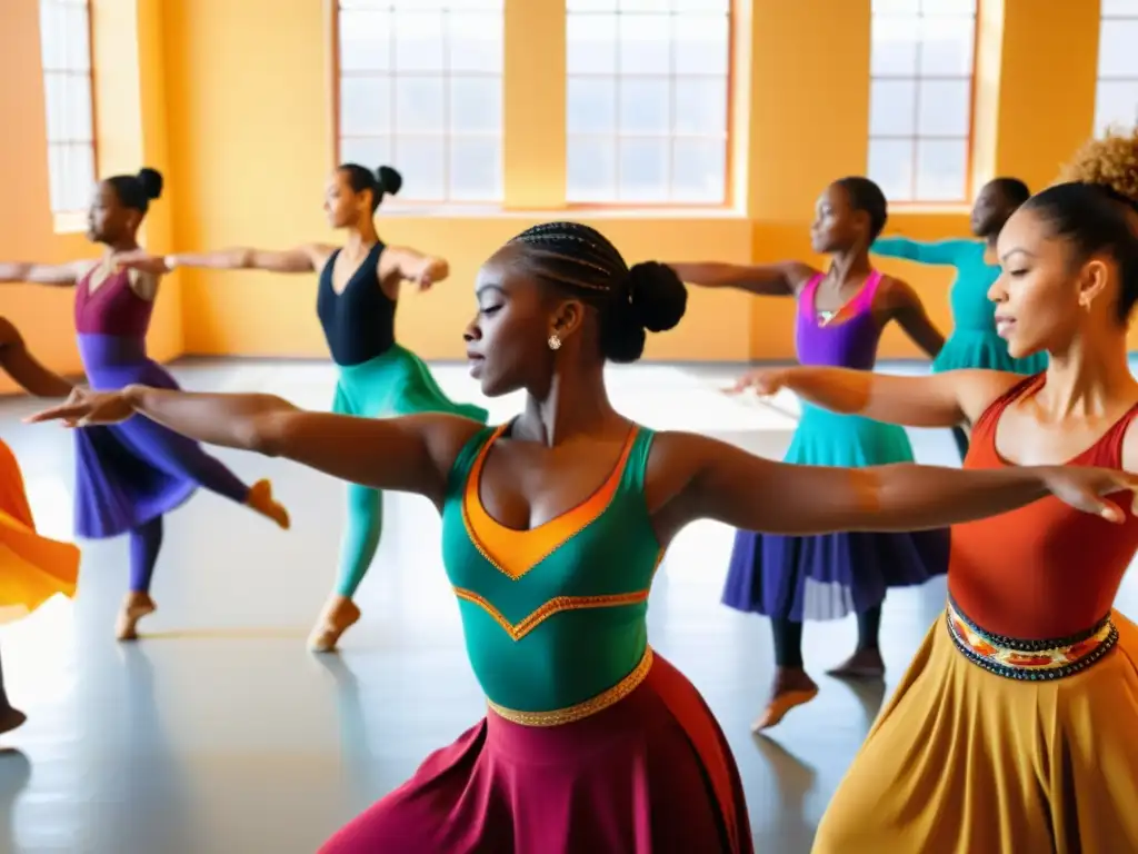 Un taller de danza tradicional con bailarines y un instructor demostrando movimientos