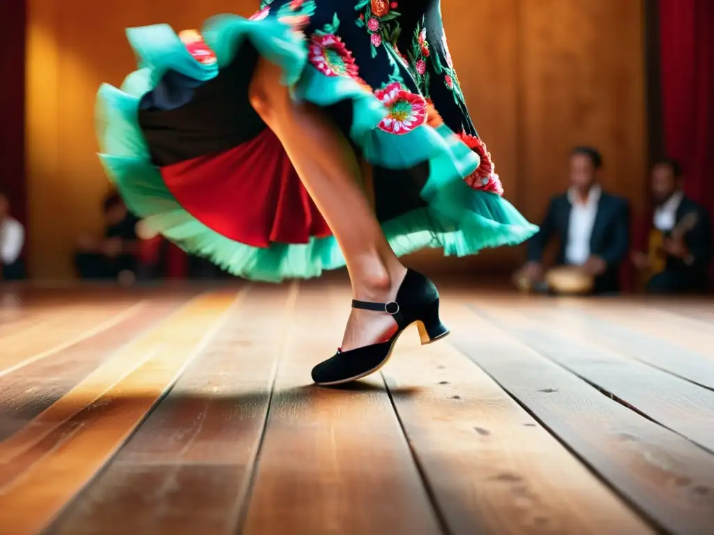 El texto ALT es: 'Poderosa danza flamenca en Jerez, con zapateado y pasión