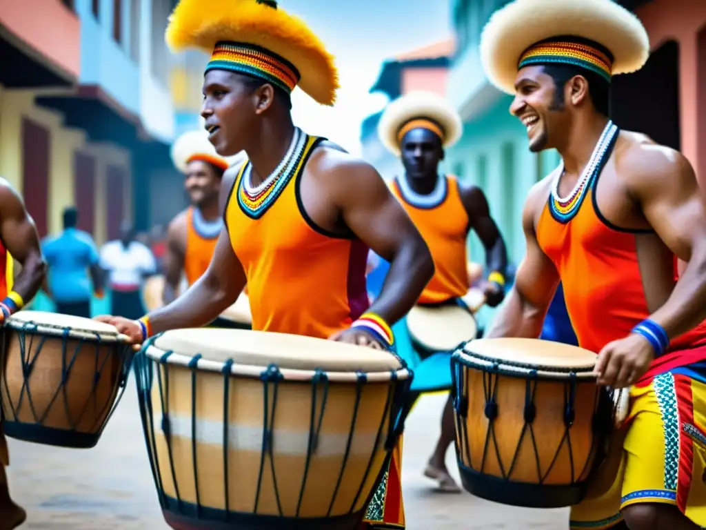 Vibrante actuación de candombe uruguayo, reflejando el significado cultural del candombe uruguayo con música y baile afro-uruguayo