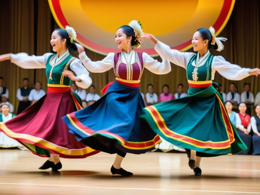 Vibrante actuación de danza folclórica que captura su significado cultural y la celebración de la tradición