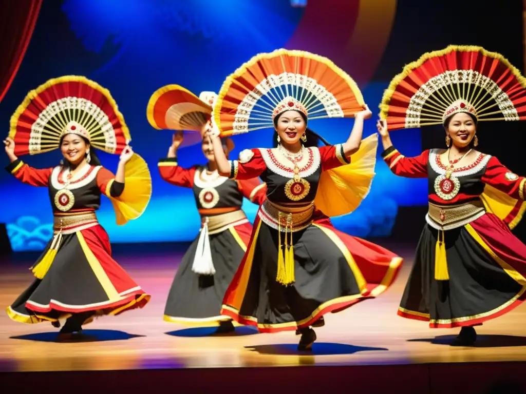 Una vibrante actuación de danza tradicional, con colores y movimientos cautivadores