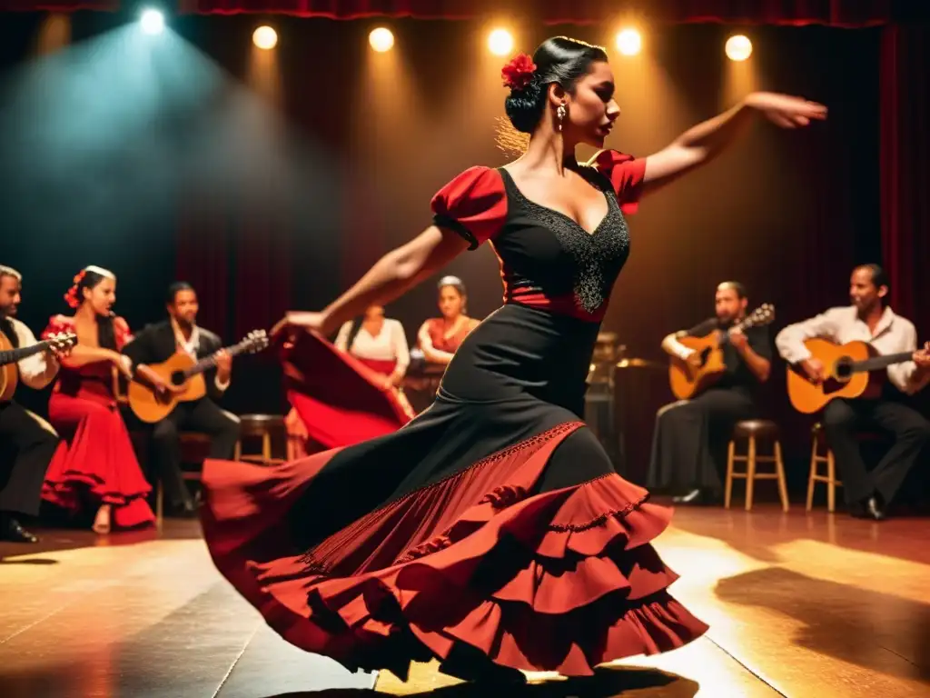 Vibrante actuación de flamenco en un ambiente íntimo