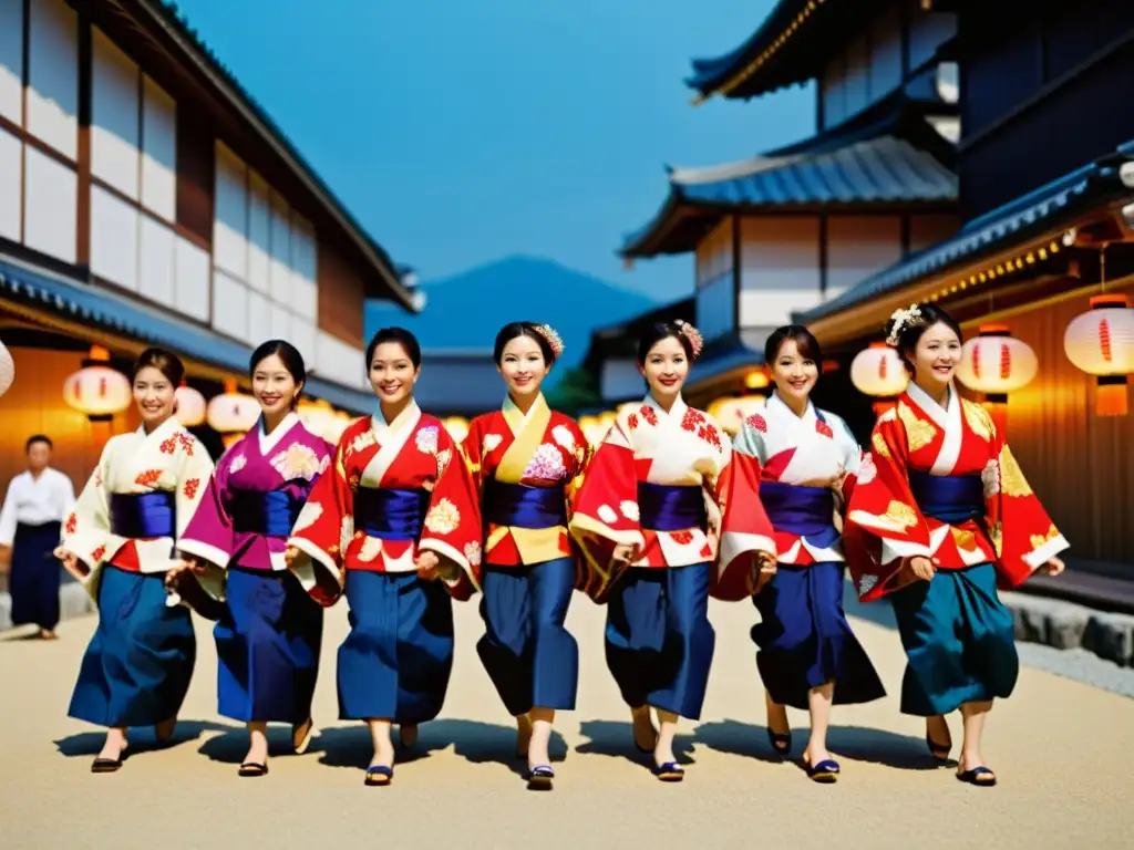 Vibrante baile de Yukata en el Festival Awa Odori Tokushima