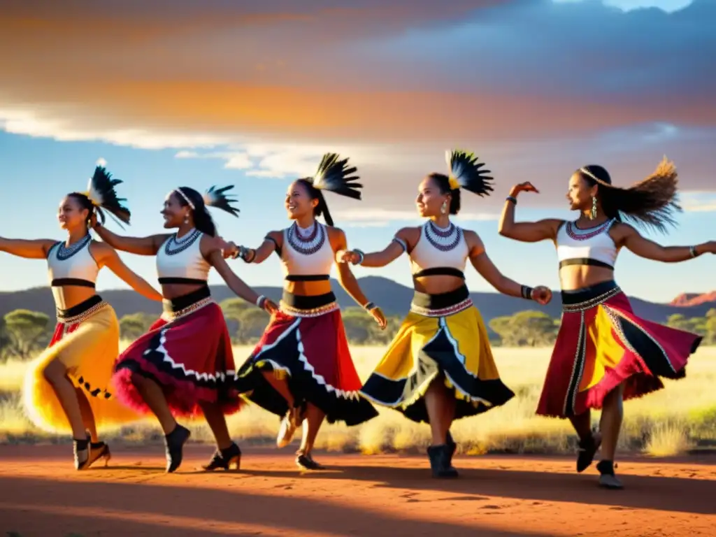 Un vibrante baile folclórico australiano con influencia europea, en el impresionante paisaje del outback