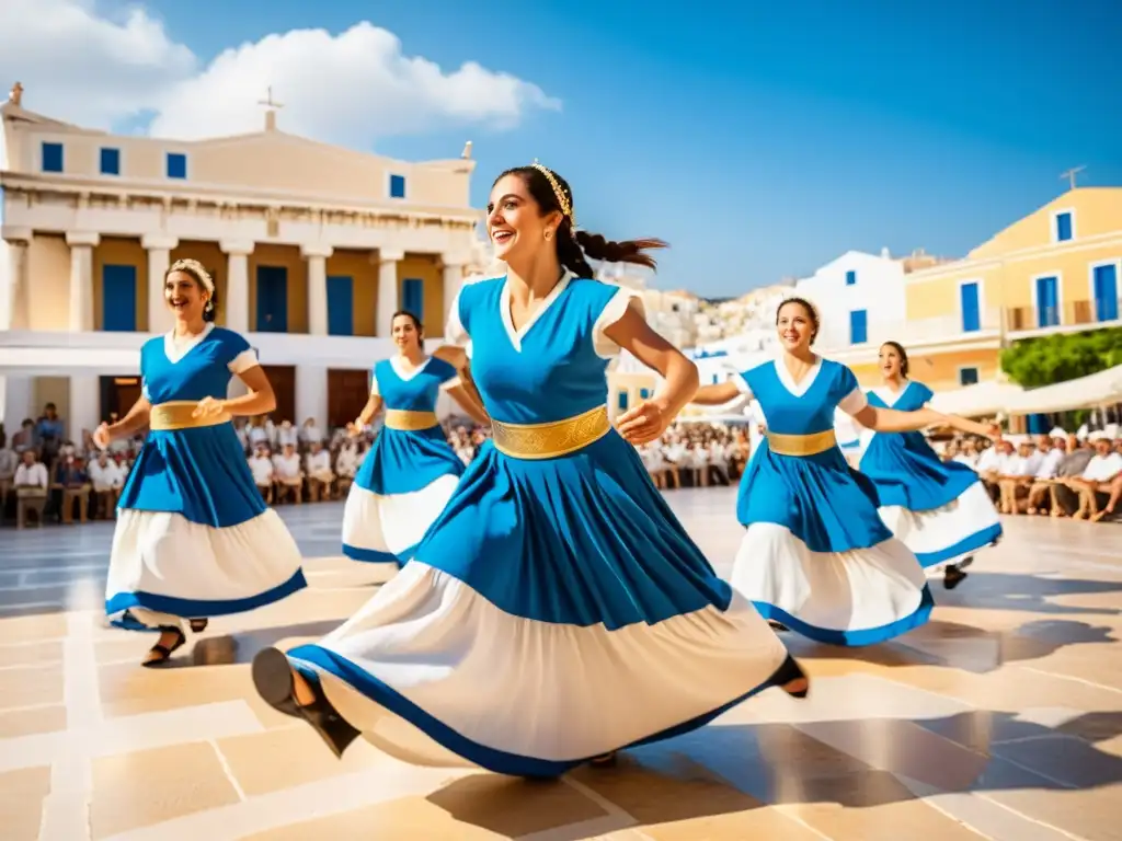 Un vibrante baile griego sirtaki en la plaza principal