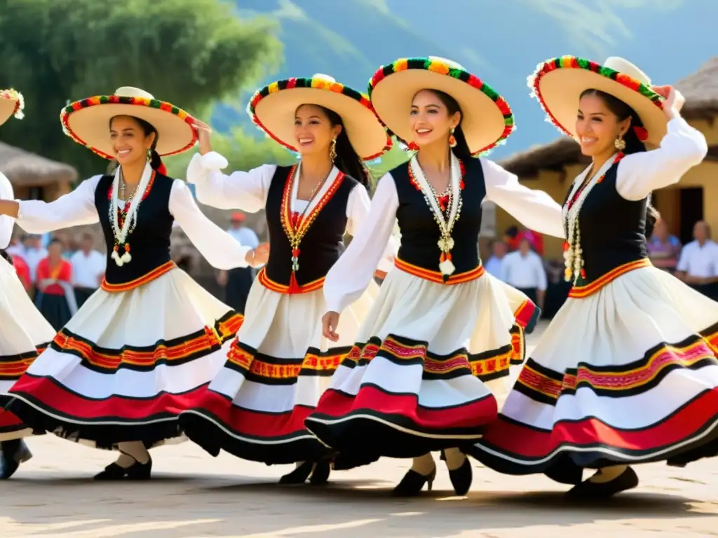 Vibrante baile de Jota en plaza de pueblo con trajes tradicionales