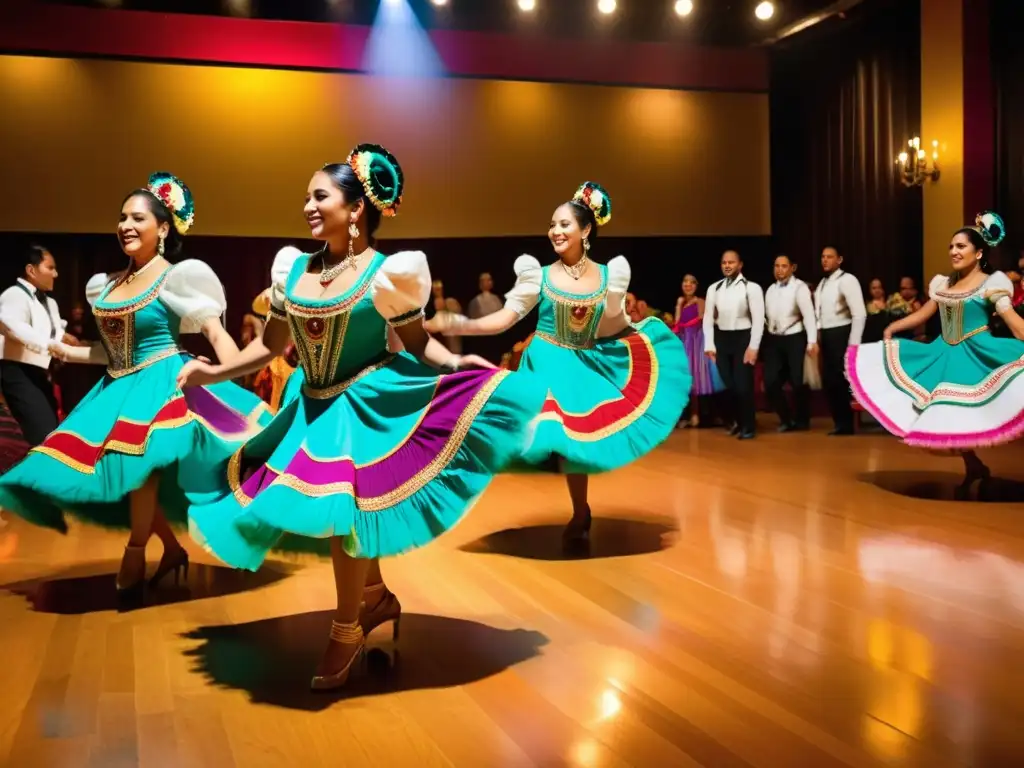 Vibrante baile de Vals criollo peruano, con trajes coloridos y expresiones de alegría