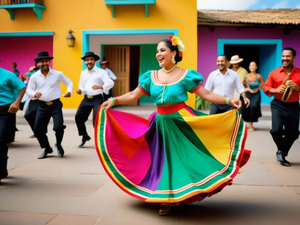 Vibrante presentación de cumbia con música y baile tradicional