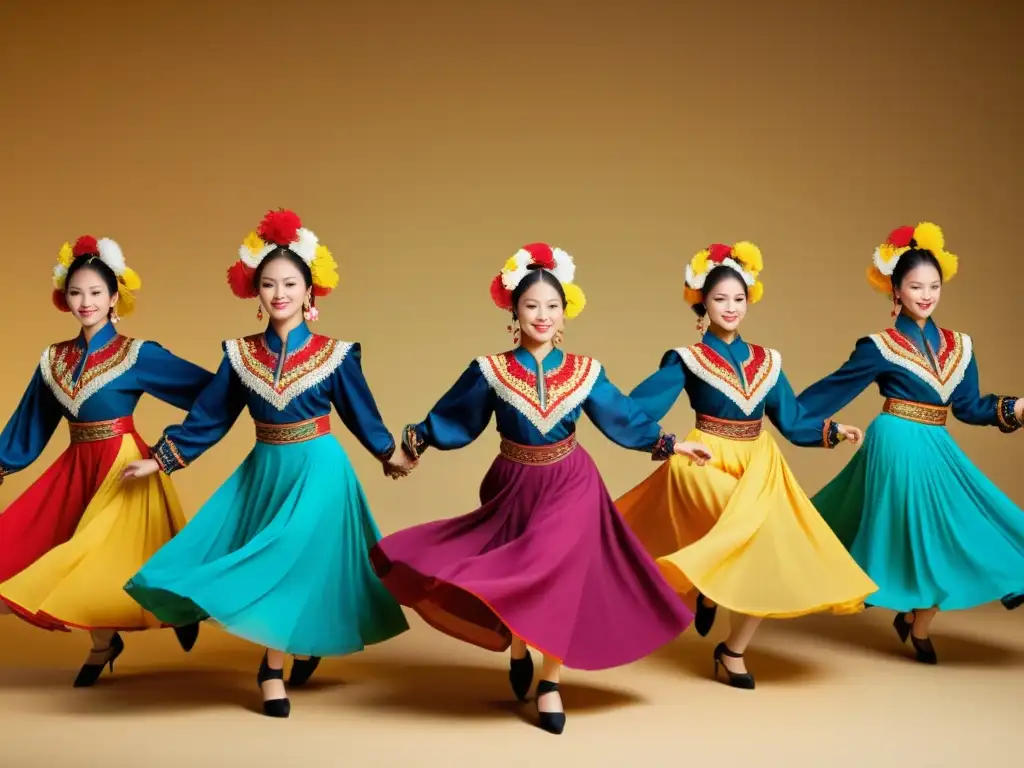 Vibrante danza folclórica con trajes fusionando moda contemporánea y tradicional