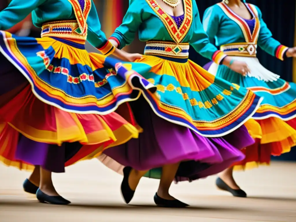 Vibrante presentación de danza tradicional capturando la belleza y significado cultural del vestuario en danzas tradicionales