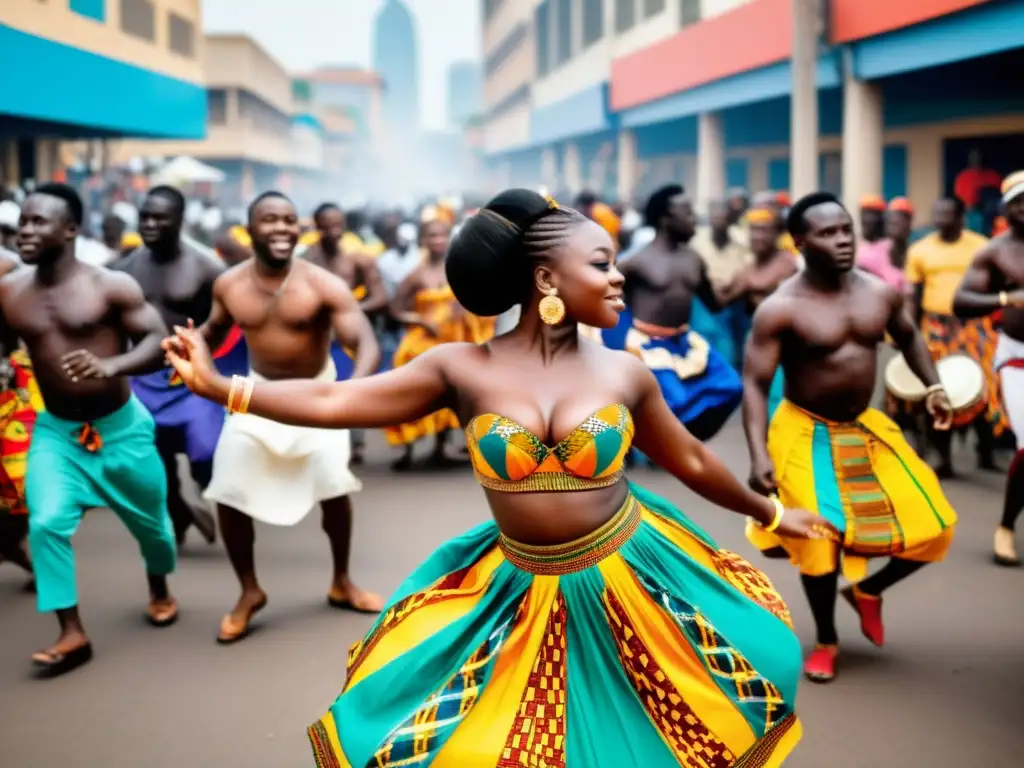 Vibrante danza Azonto en Ghana, fusionando lo tradicional con la vida urbana