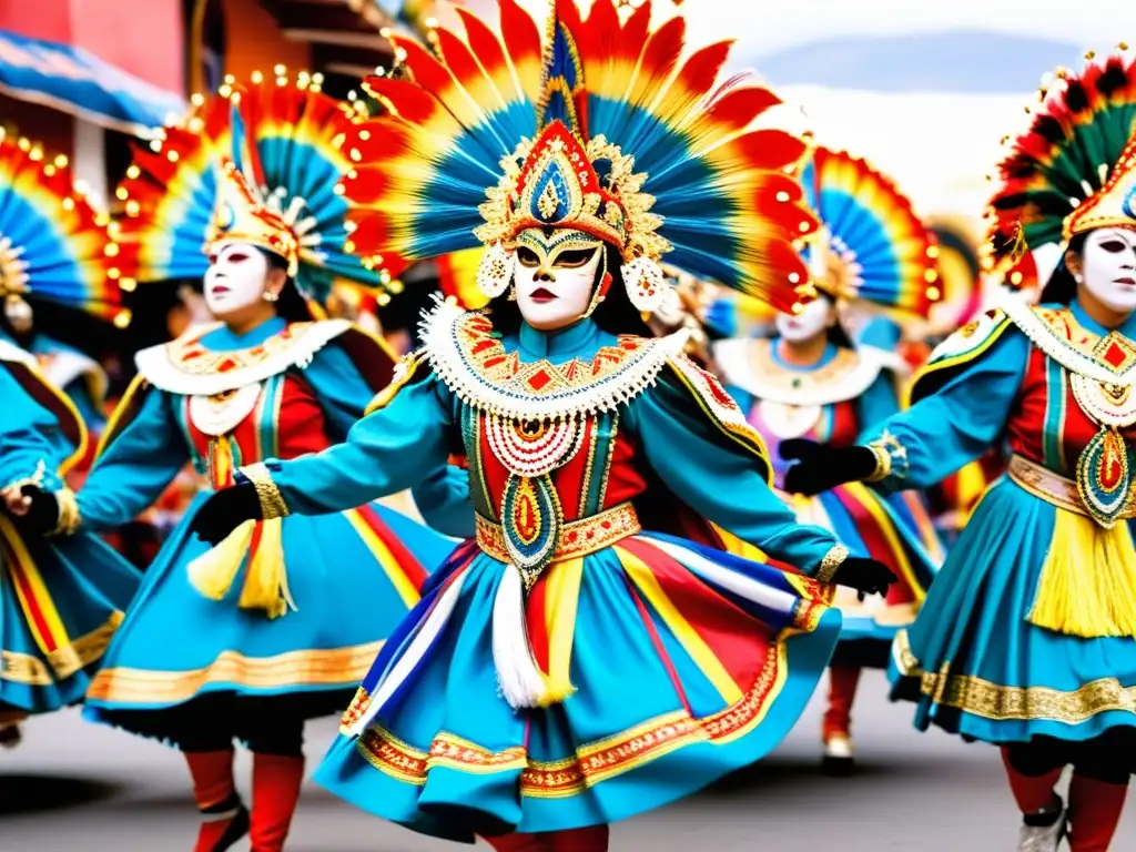 Vibrante escena de la Diablada de Oruro, significado cultural de la festividad boliviana capturado en una danza llena de color y tradición