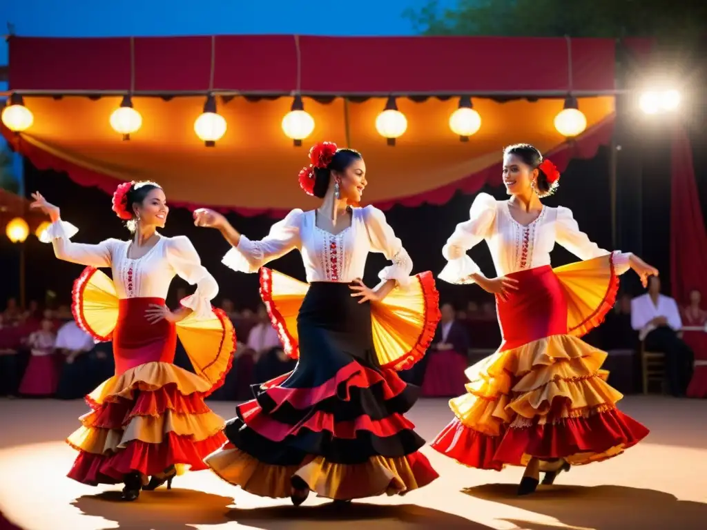 Un vibrante espectáculo de baile flamenco en la Feria de Abril