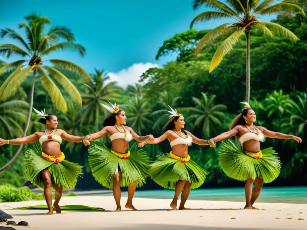 Un vibrante espectáculo de danza Meke de Fiji en un exuberante escenario tropical