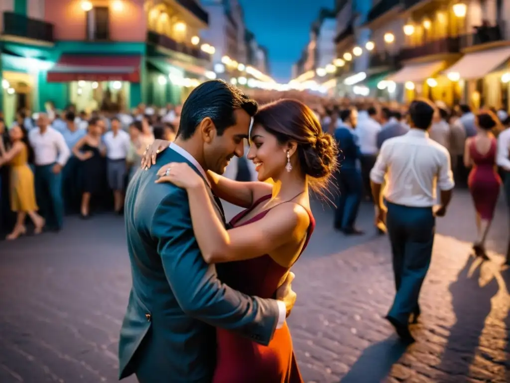 Una vibrante noche de tango en Buenos Aires, con detalles en 8k que reflejan la historia y simbolismo del tango argentino