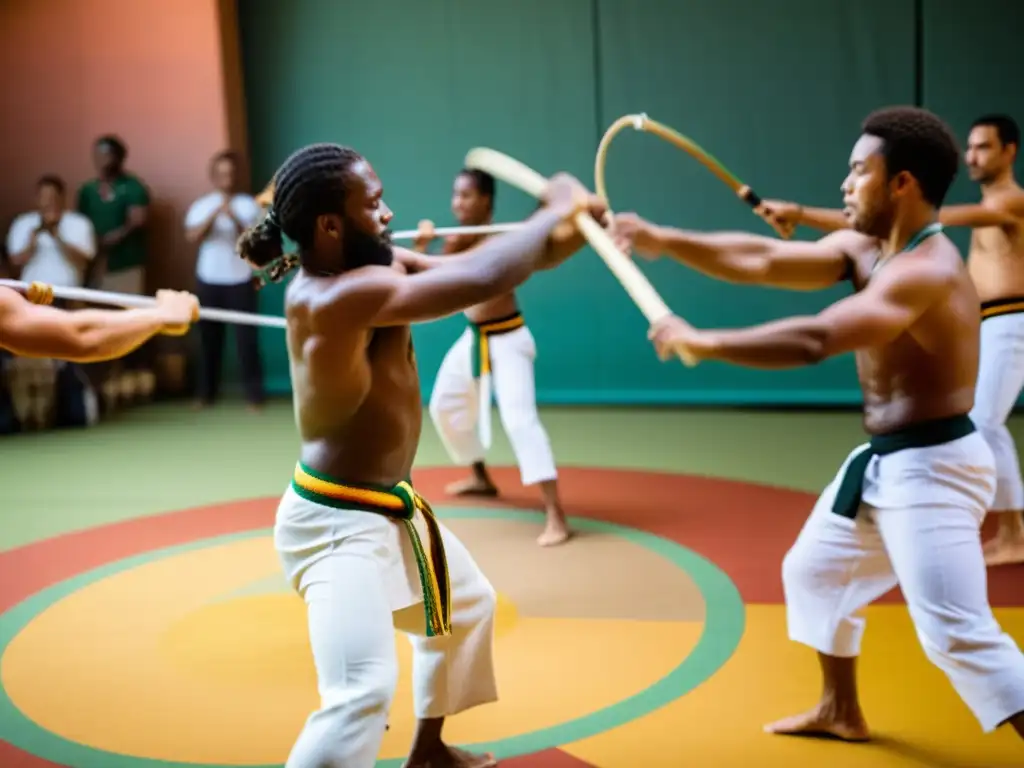 Vibrante roda de capoeira al aire libre