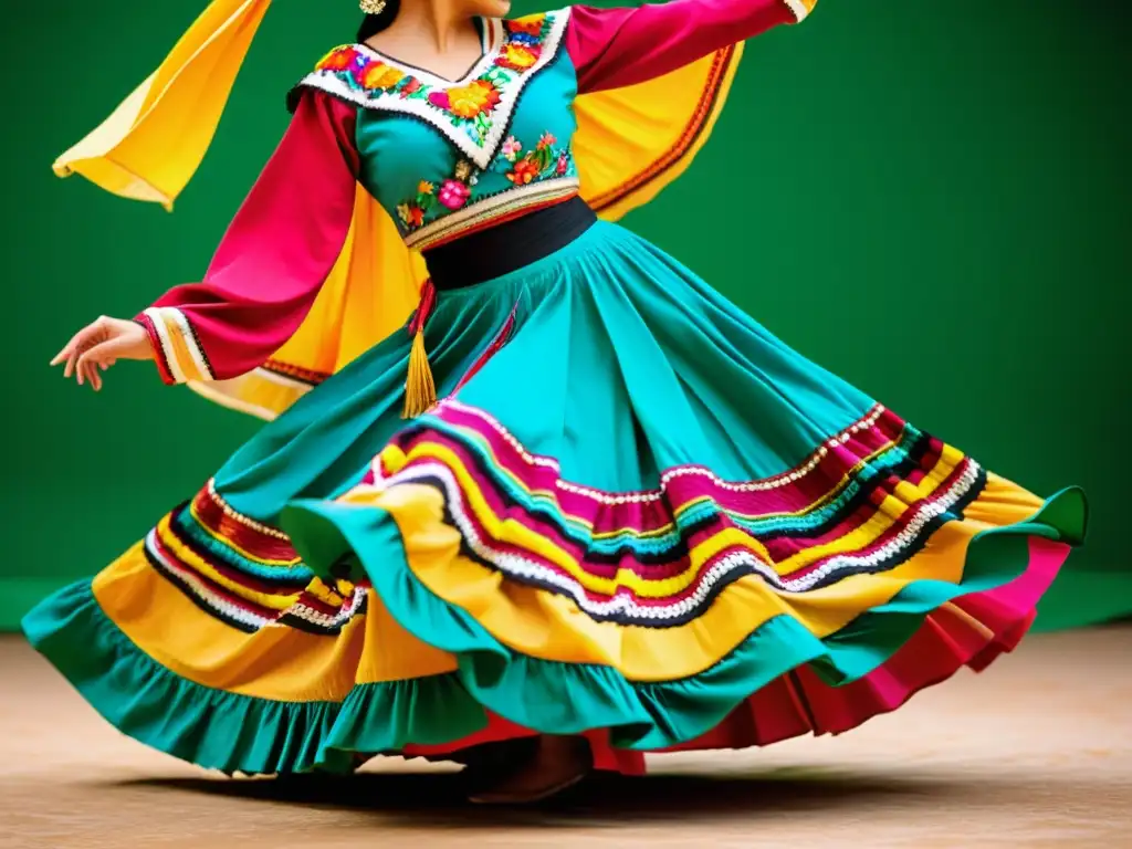 Vibrantes trajes tradicionales de danzas mundiales capturan la energía y la rica herencia cultural de la danza folclórica mexicana